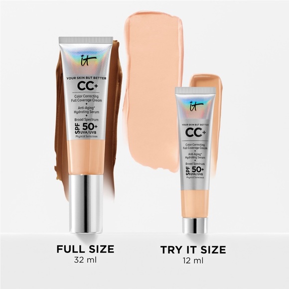 IT Cosmetics CC+ Cream SPF 50+ UVA UVB Light NEW Full Size - Picture 5 of 9